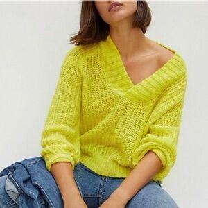 Anthropologie Honore Open Weave Wool Blend Sweater XL NWT